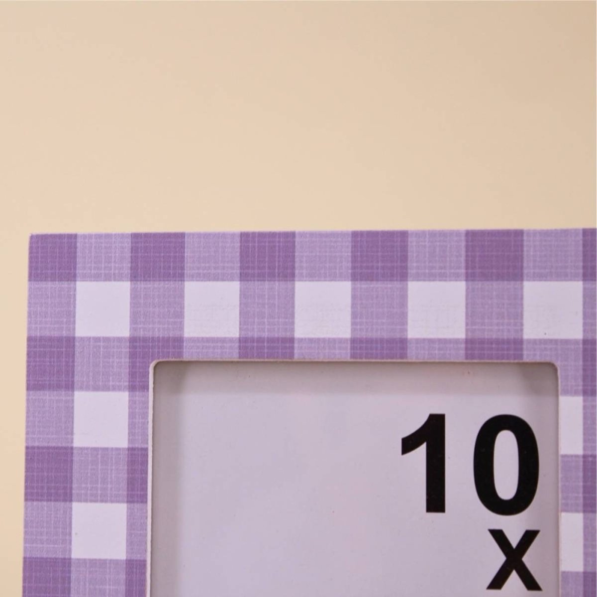Cadre photo vichy 10x10cm violet, ORNAMI