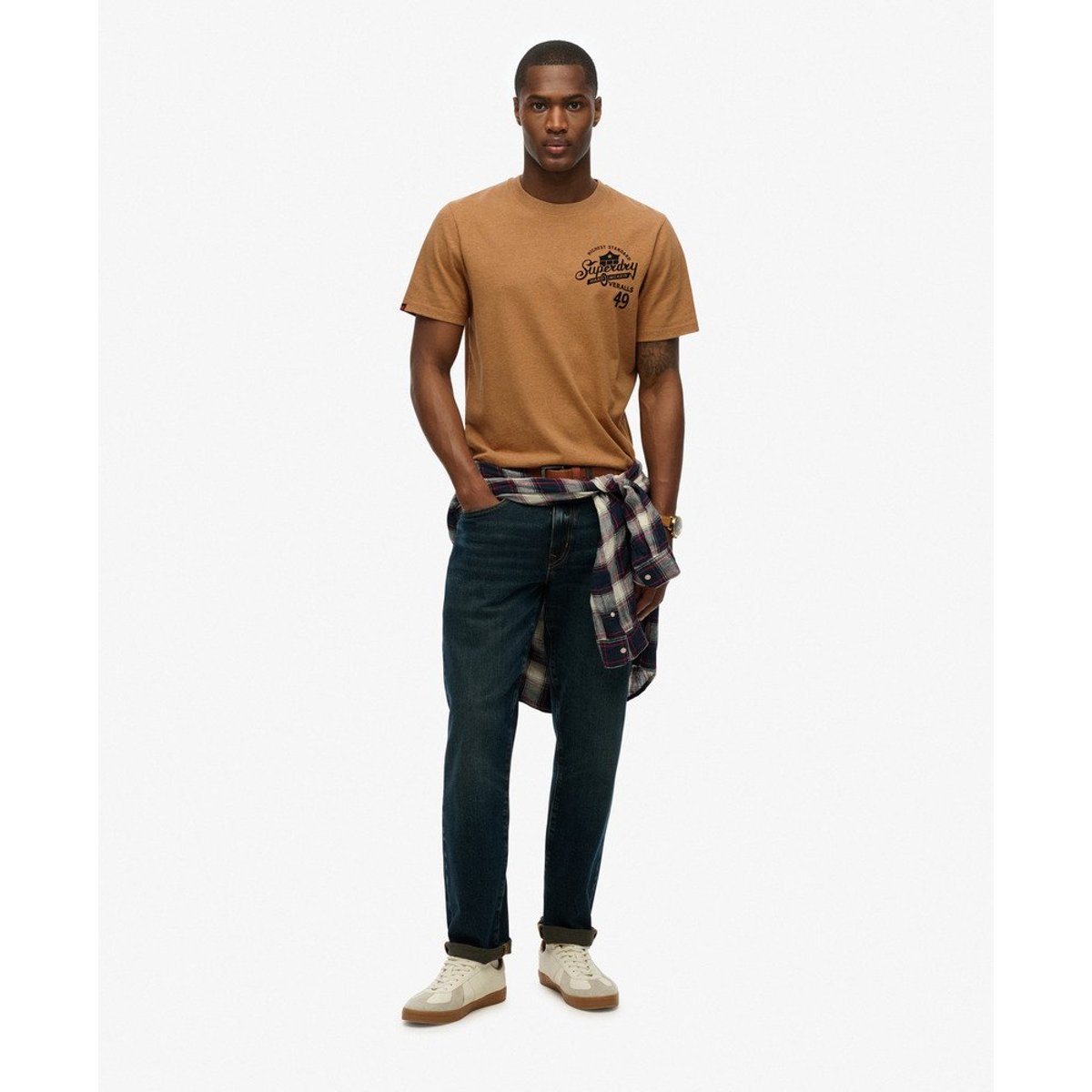 T-shirt décontracté Vintage Workwear jaune poussière, SUPERDRY