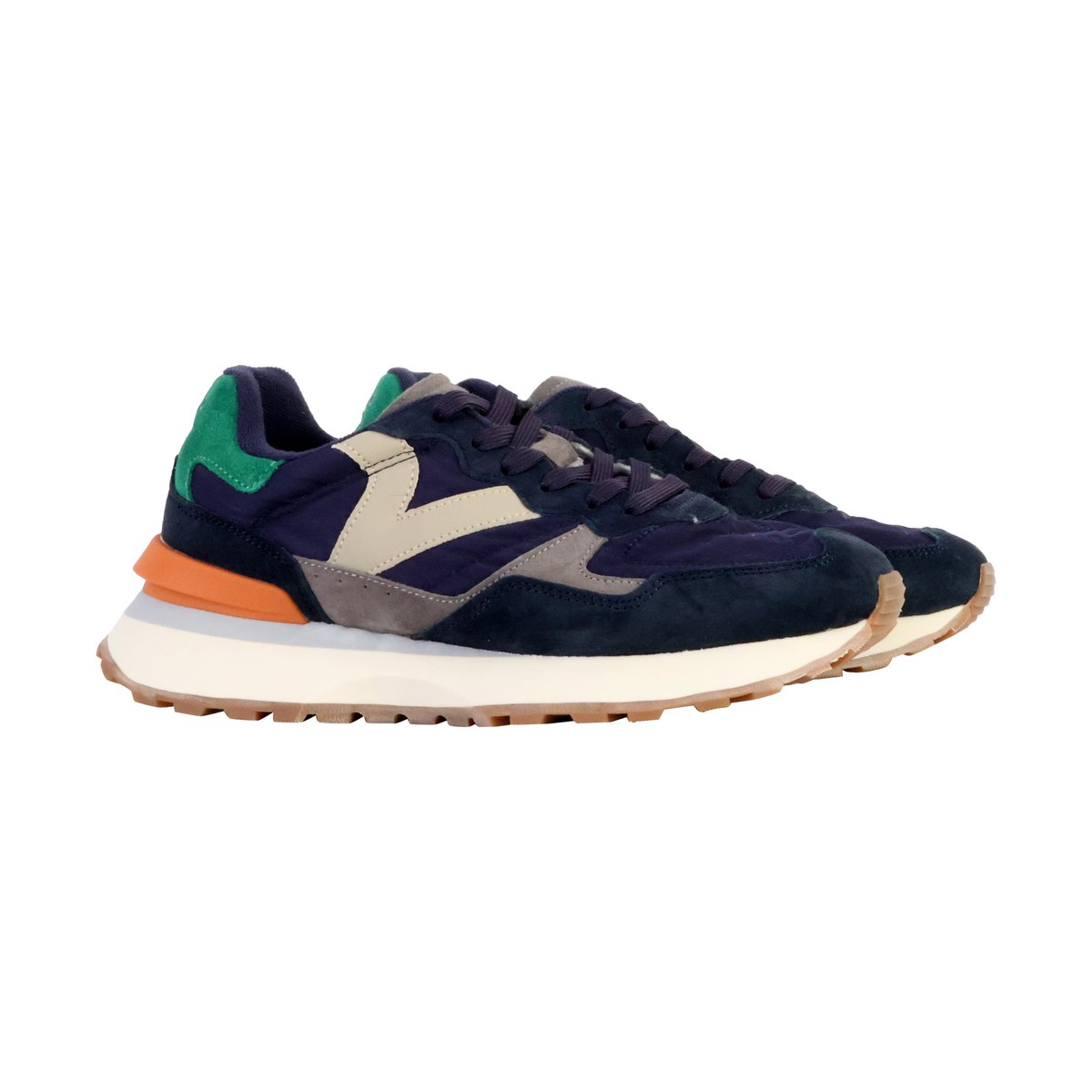 Basket Basse Cuir marine, VICTORIA