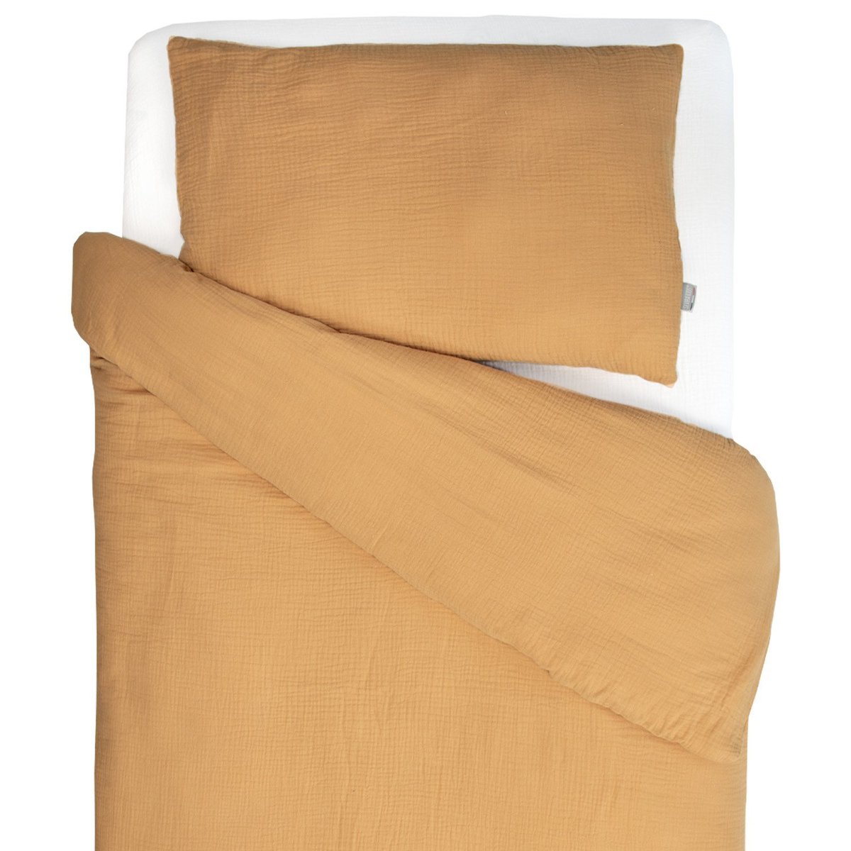 Parure de lit, housse de couette et taie d'oreiller JEANNE camel, SEVIRA KIDS
