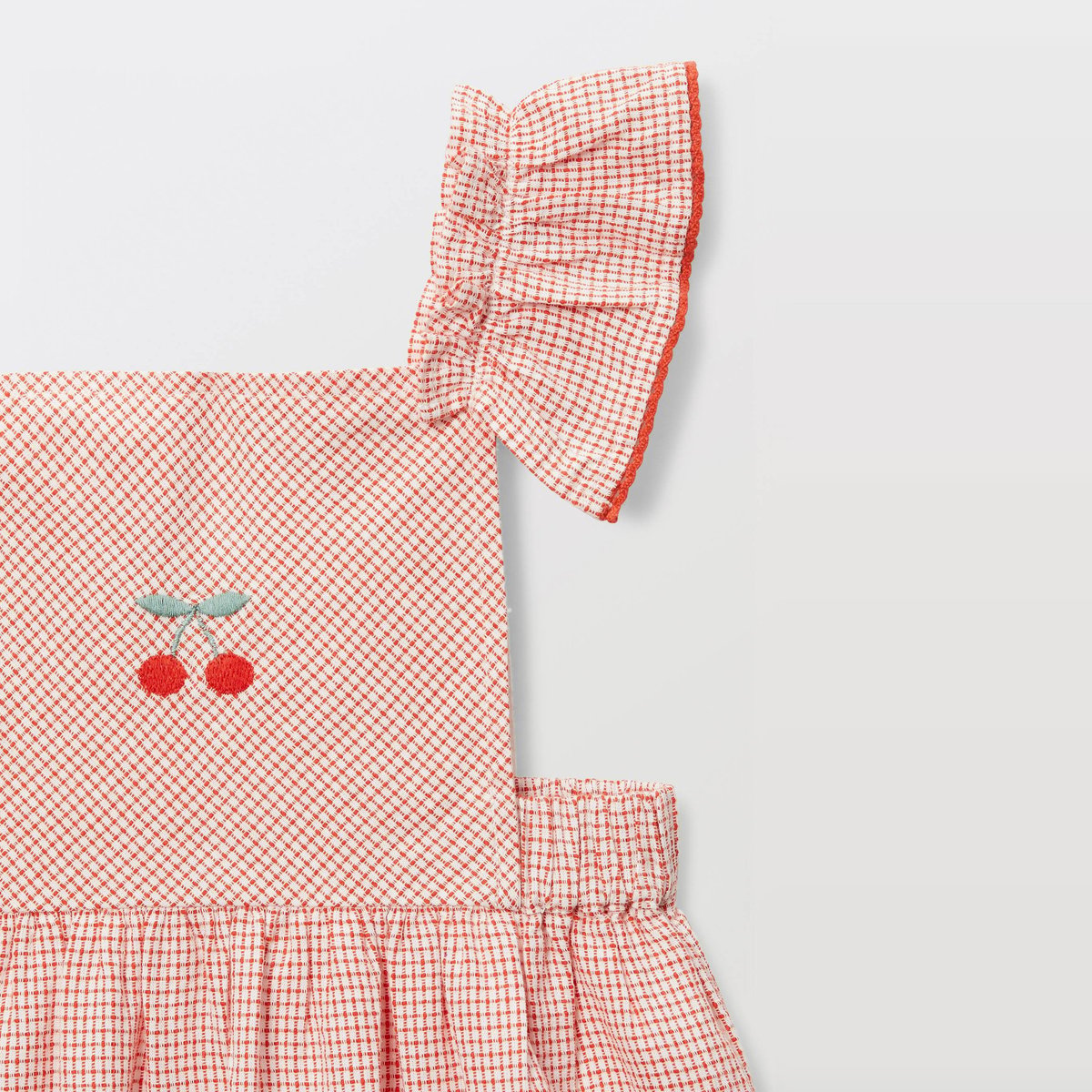 Robe avec bloomer à carreaux en coton eclat, BOUT'CHOU