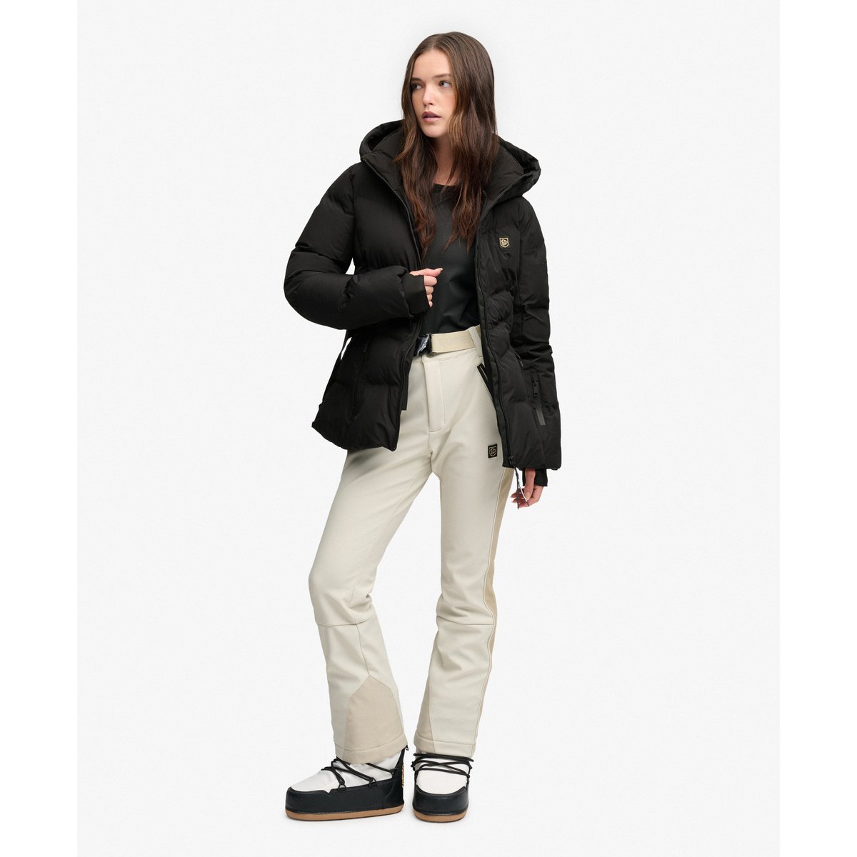 Veste de Ski Matelassée Luxe Coupe Ajustée noir, SUPERDRY
