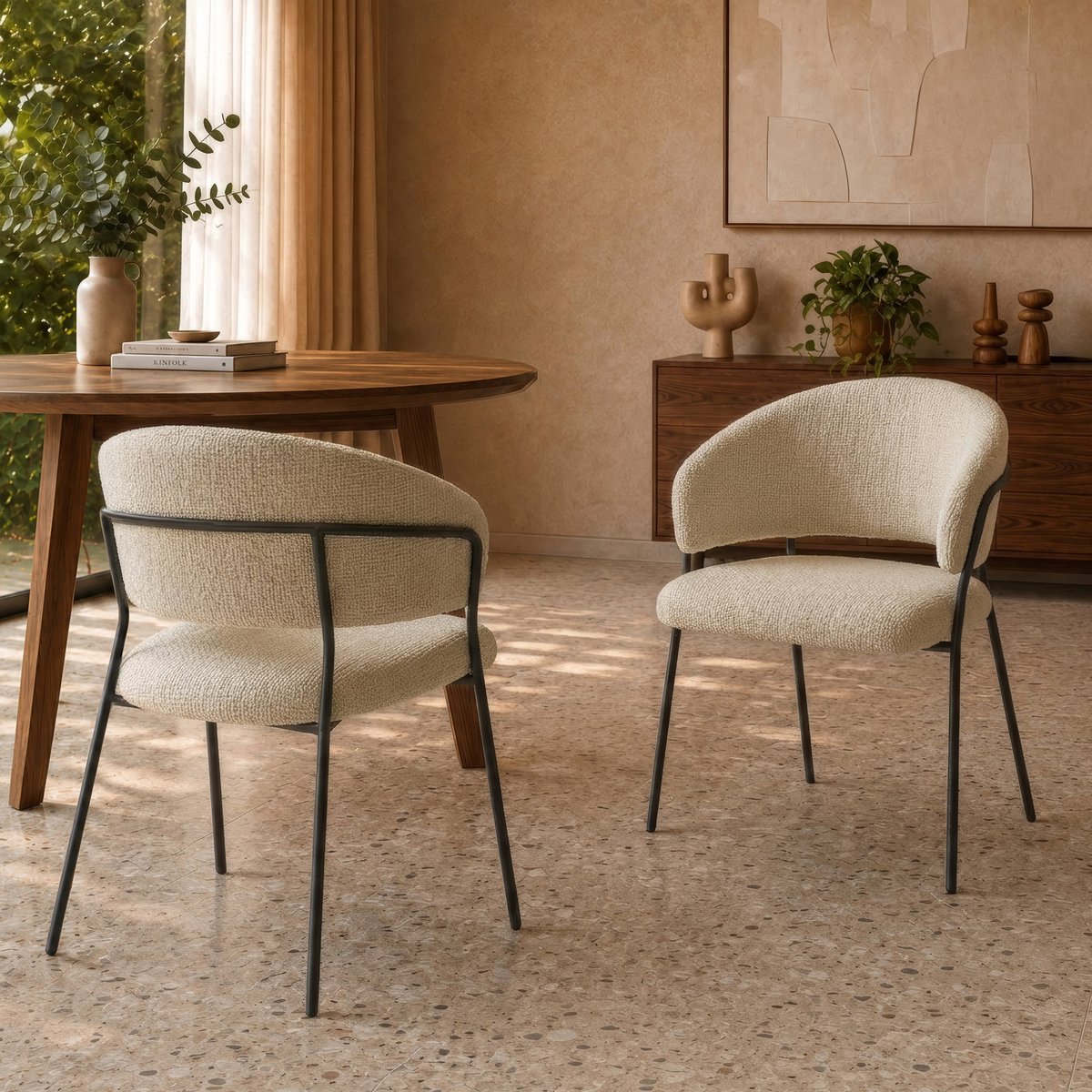 Chaise Amaya - AMAYA beige, MAISON PAVANE