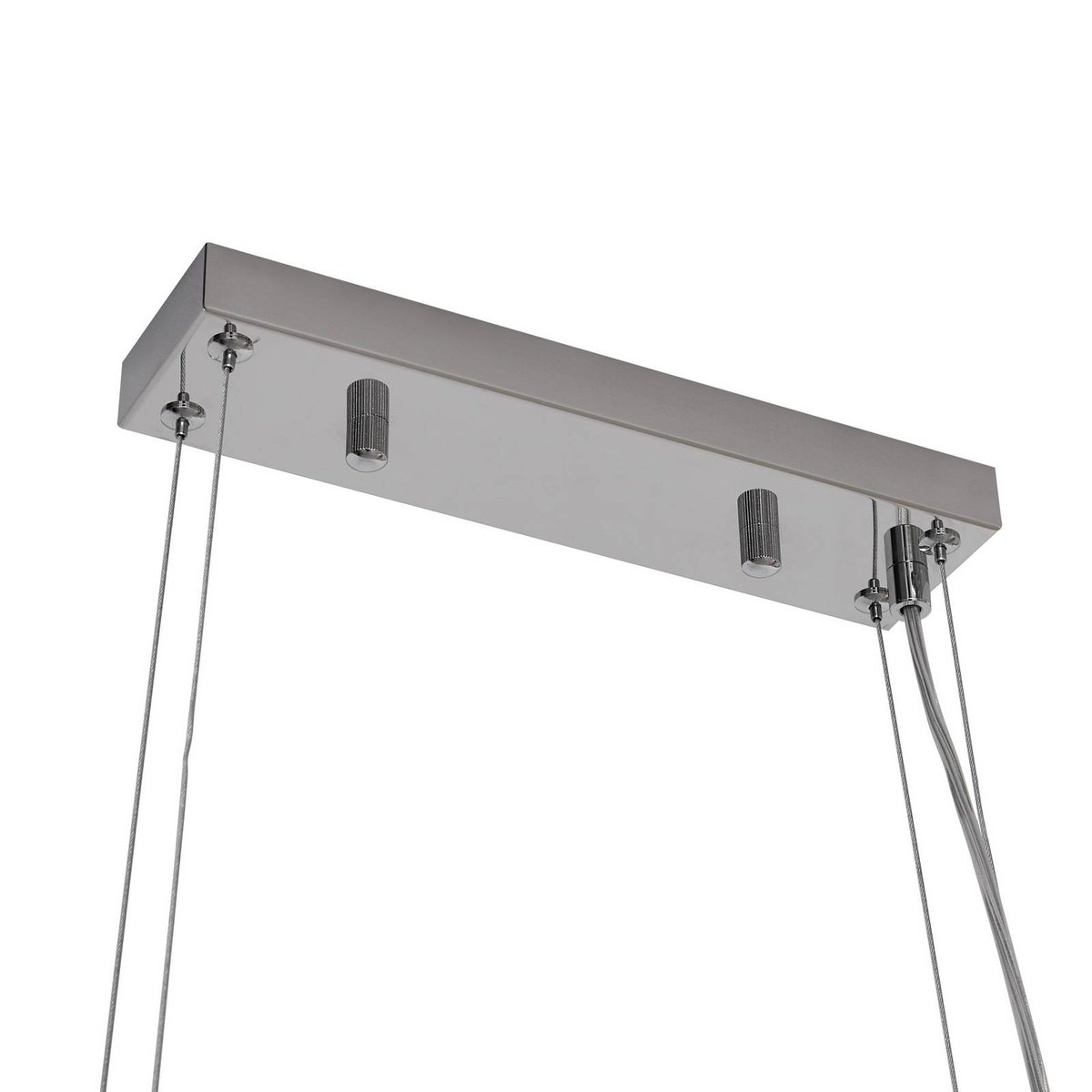 Suspension en cristal moderne, Bellora chrome, transparent, LUCANDE