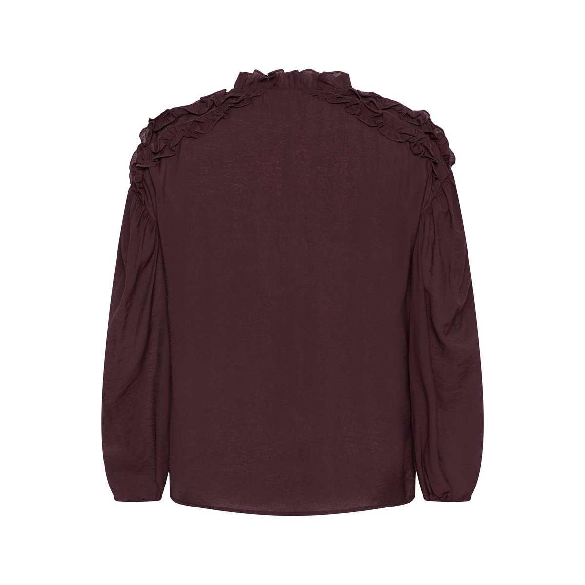 Blouse à manches longues bordeaux fudge, KAFFE CURVE