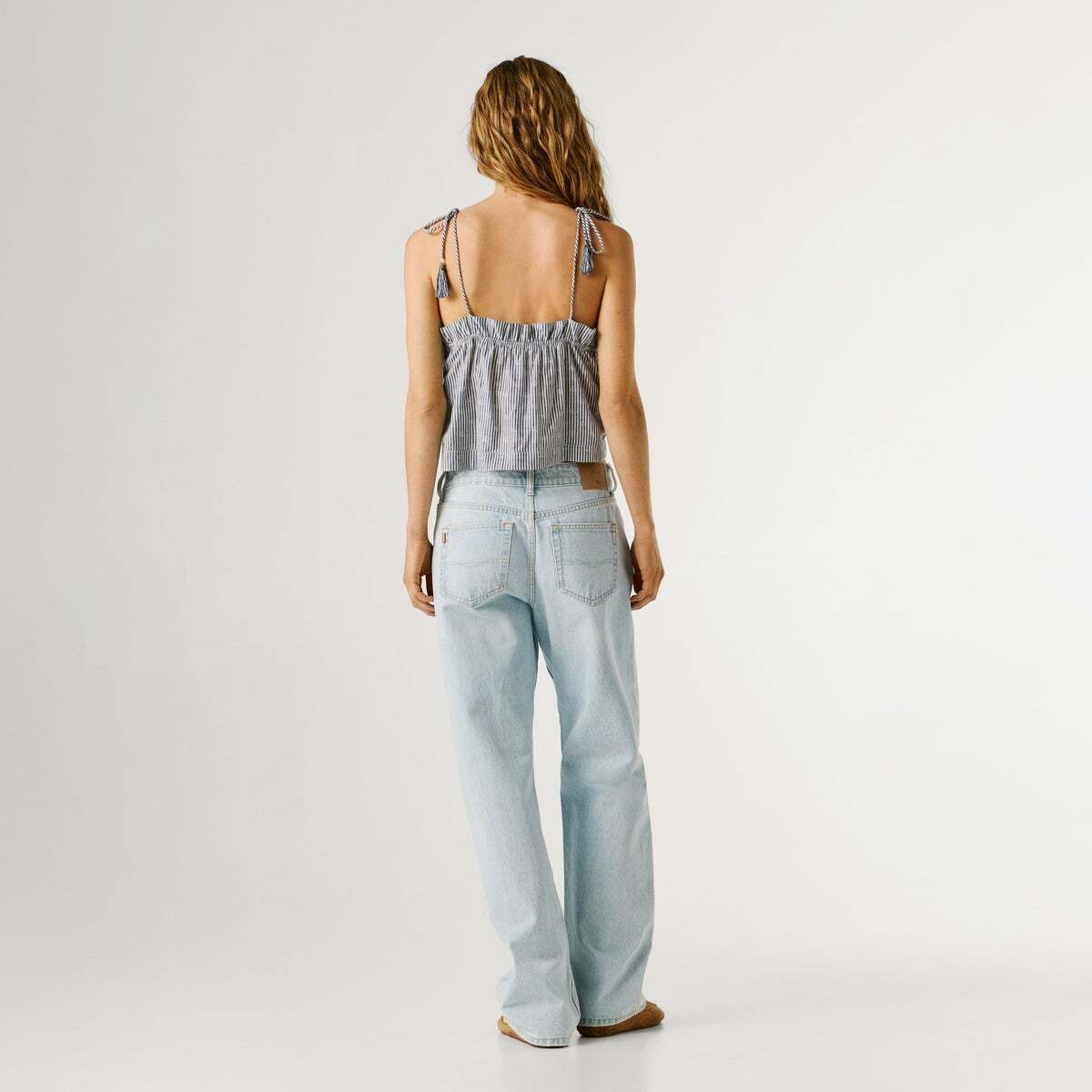 Top À Bretelles À Rayures bleus de l'union, PEPE JEANS