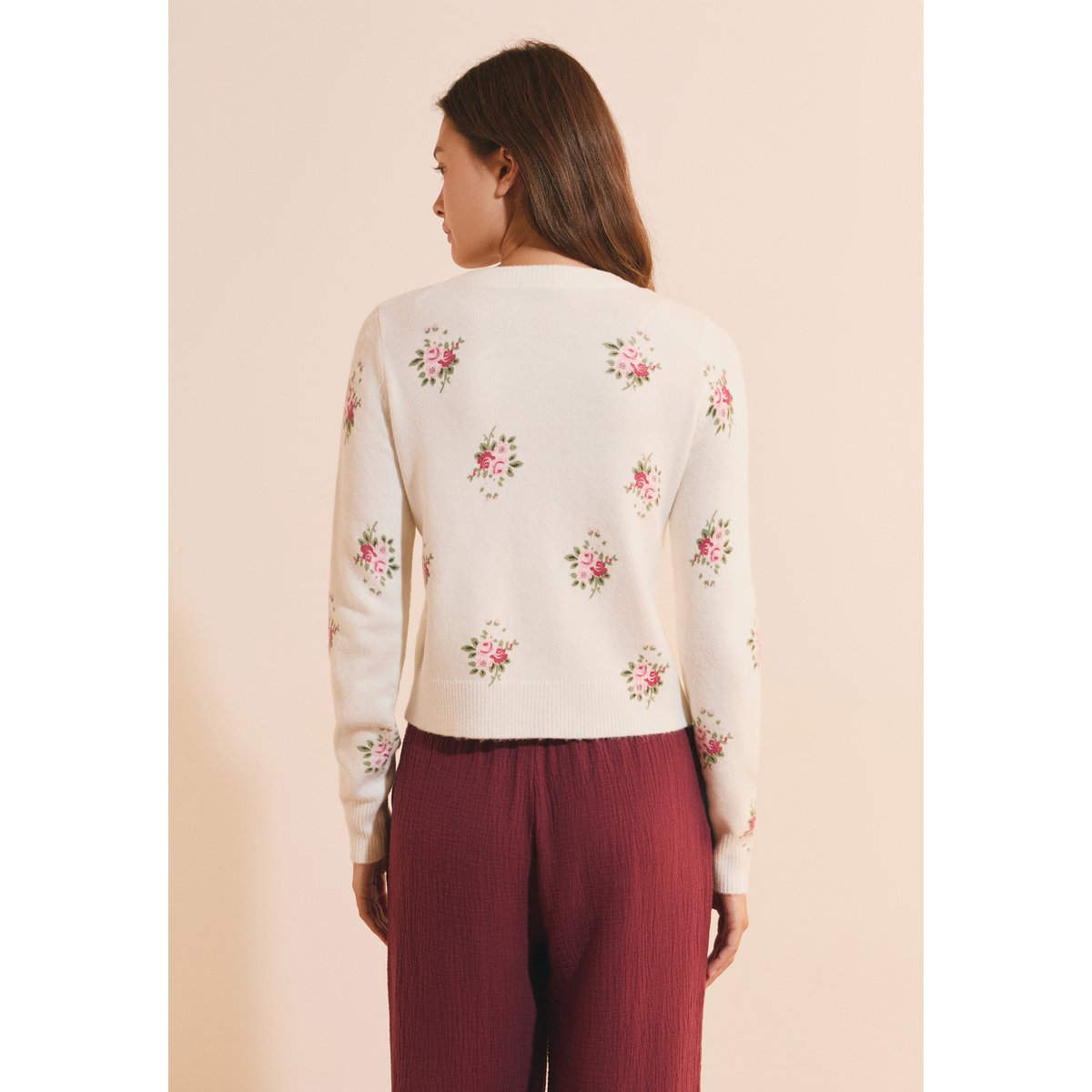 ETAM PULL CLARKIA - GILET ecru, ETAM