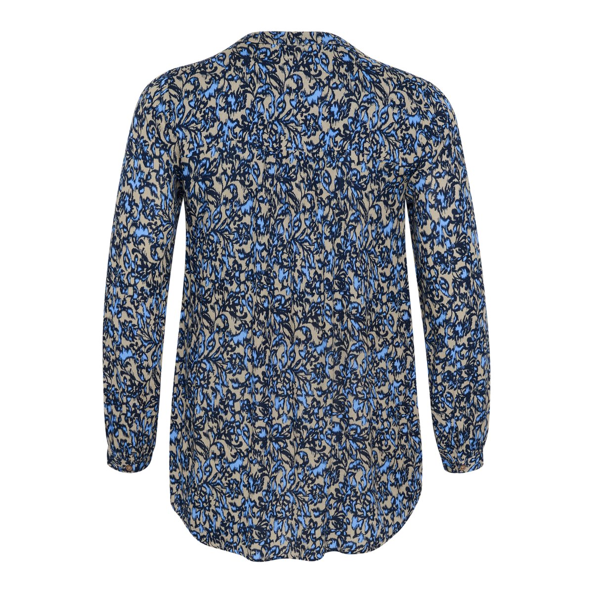 Tunic gris elephant skin/bleu graphic flower, KAFFE CURVE