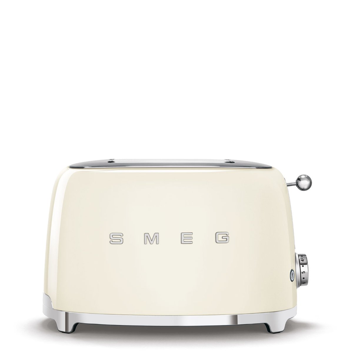 Grille-pain 2 fentes 2 tranches TSF01 crème brillant, SMEG