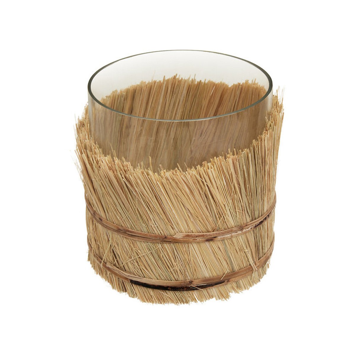 Small Raffia Candle Holder in Natural natural, ÉDITÉ