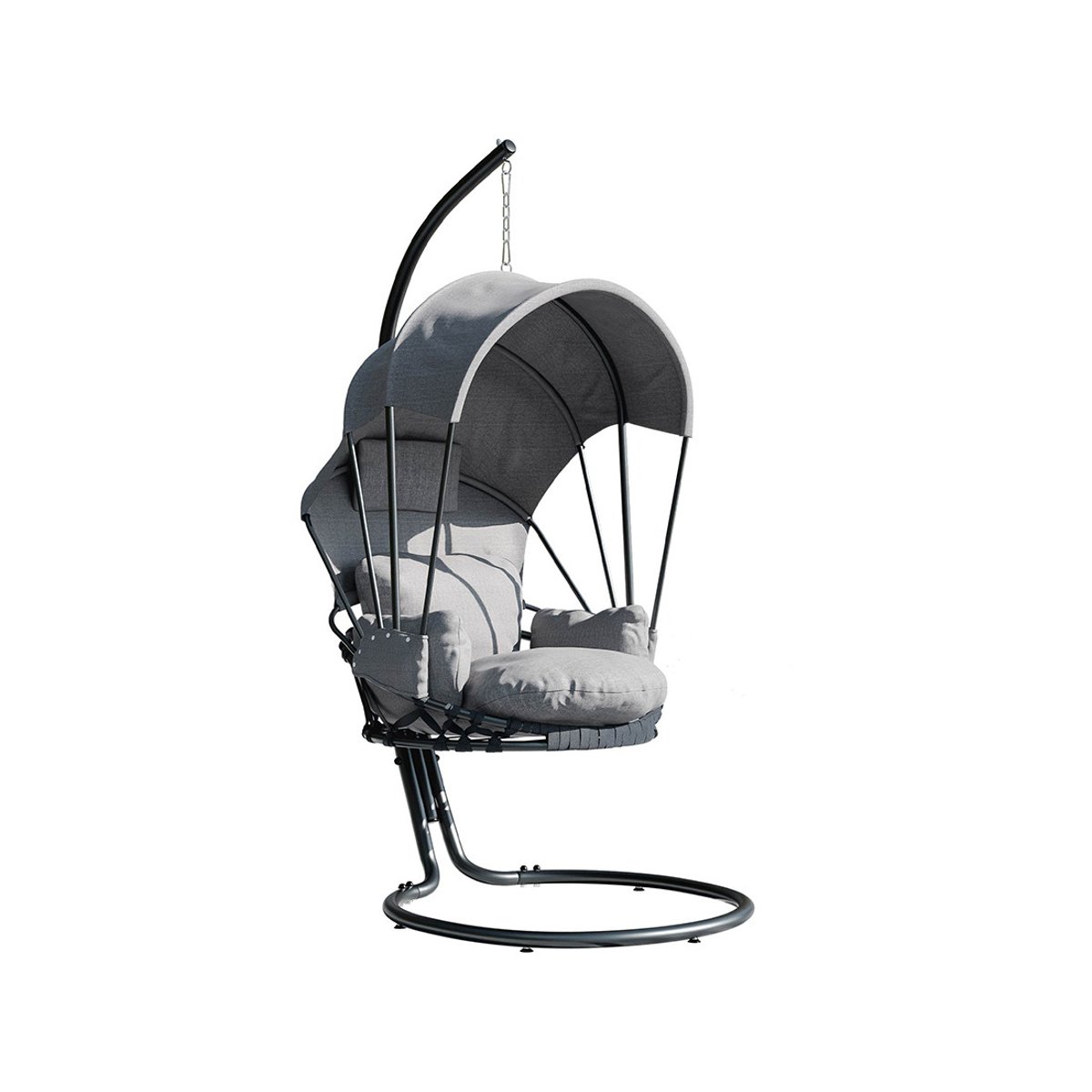 Fauteuil suspendu - NAMU noir / gris, LISA DESIGN