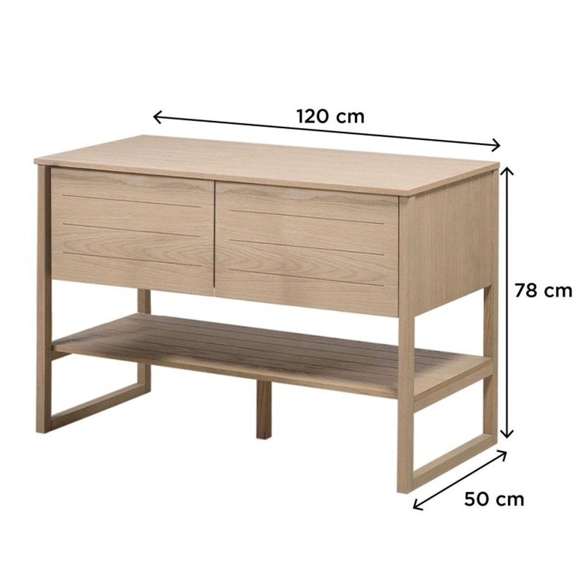 Meuble double +vasque +colonne ATOLL bois clair, MOB IN