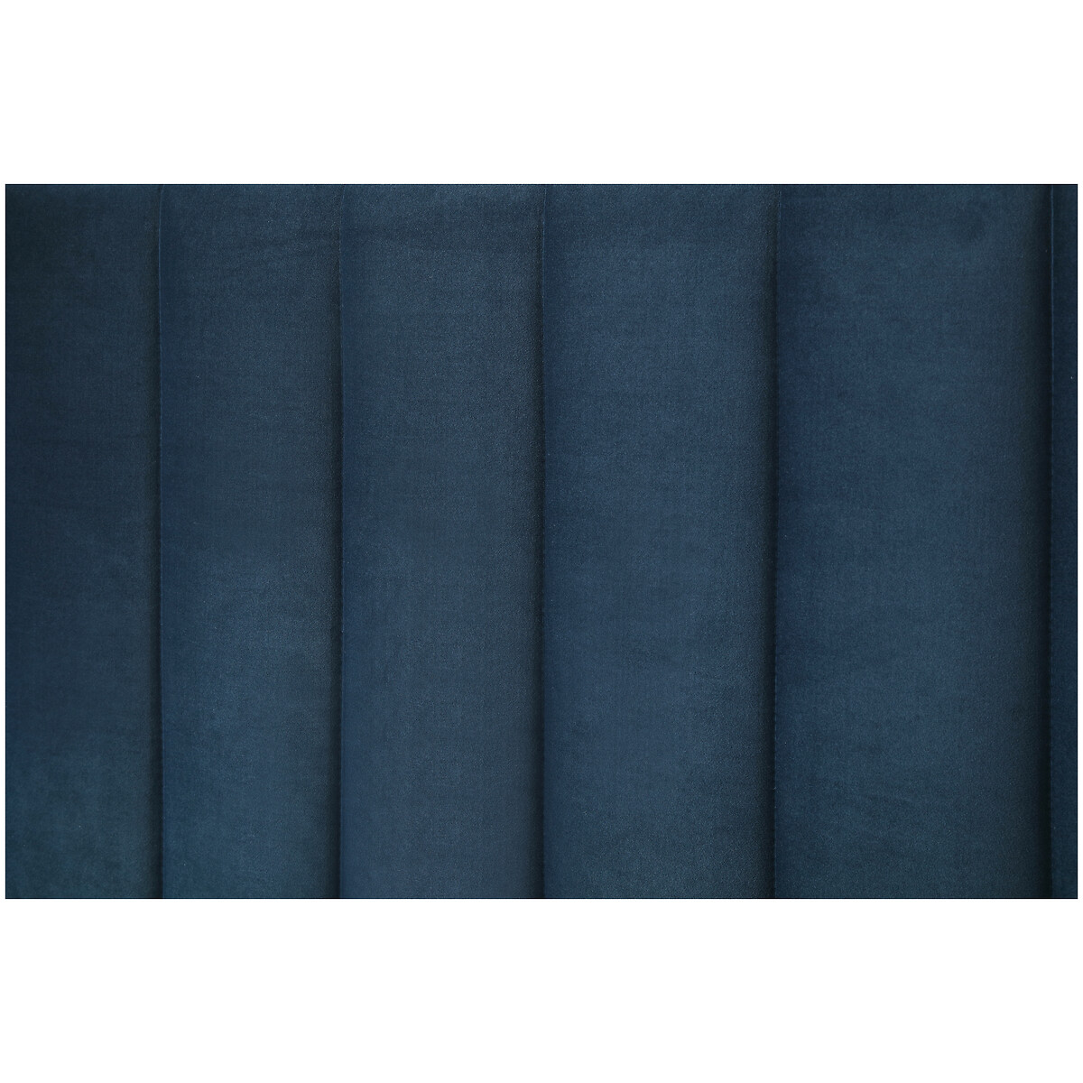 Lily Fluted Velvet Bed with Winged Headboard navy, SO'HOME