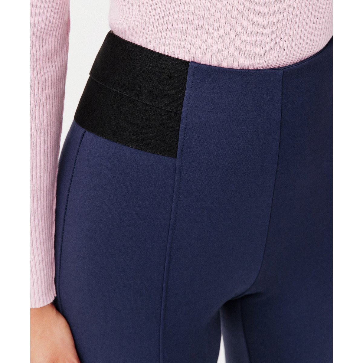 Pantalon maille milano stretch bleu marine, DAMART