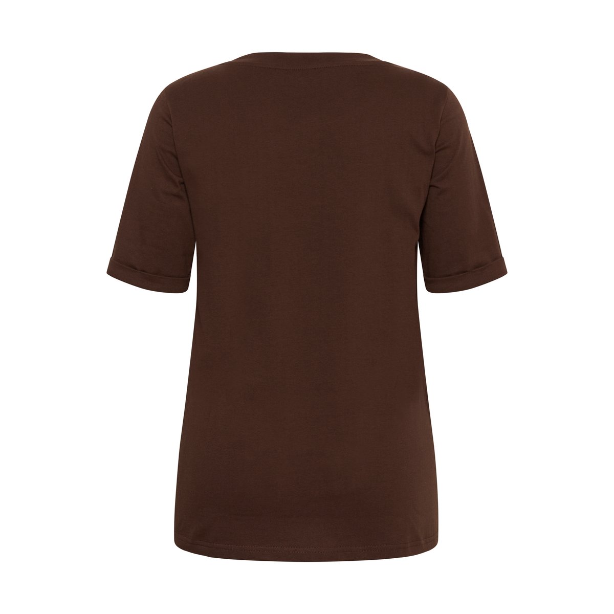 T-shirt à manches courtes marron coffee bean/turtledove emb., KAFFE CURVE