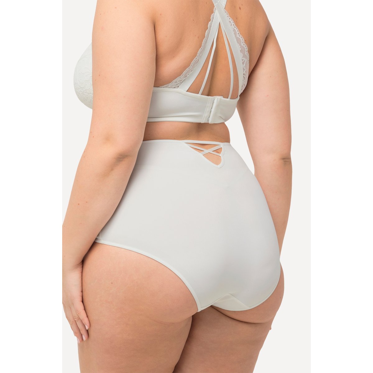 Culotte maxi taille haute avec empiècement blanc crème, ULLA POPKEN