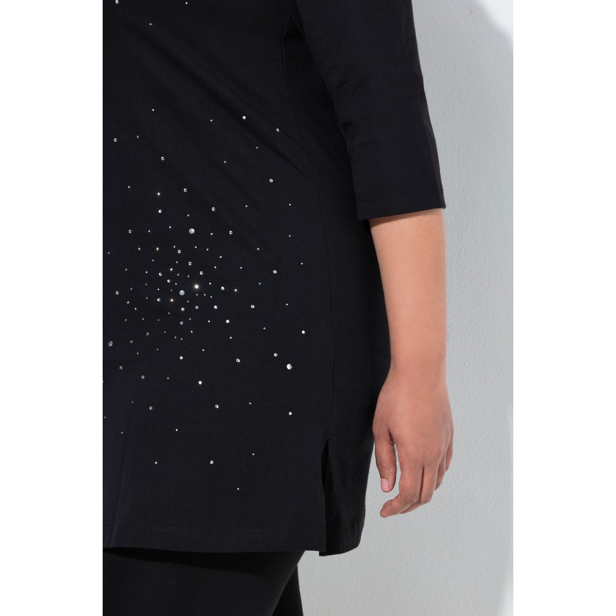 T-shirt long noir, ULLA POPKEN