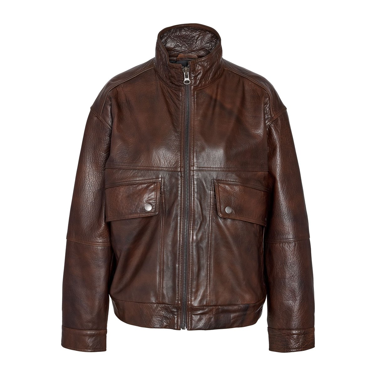 Veste En Cuir marron - demitasse1, NOISY MAY