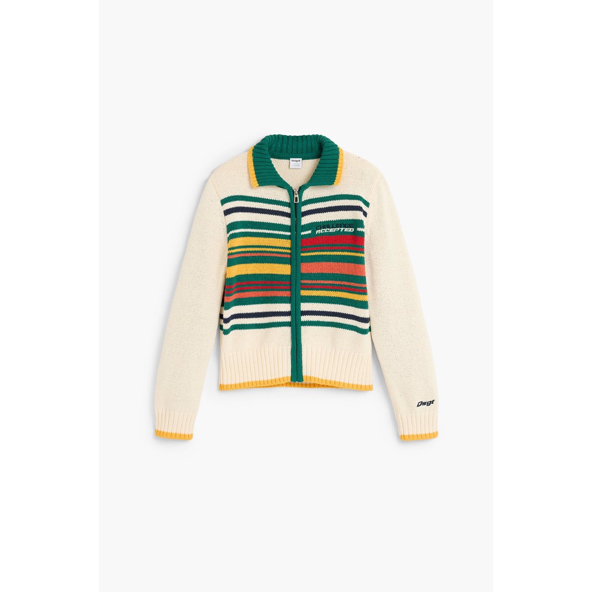Pull à rayures multicolore beige, DESIGUAL
