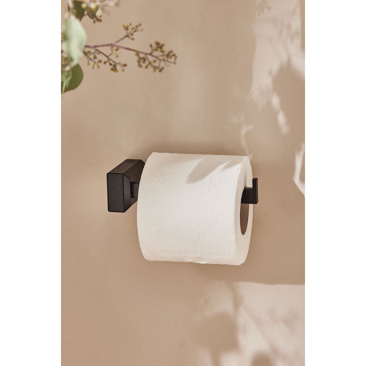 Porte-rouleau de papier toilette moderna noir, NEXT