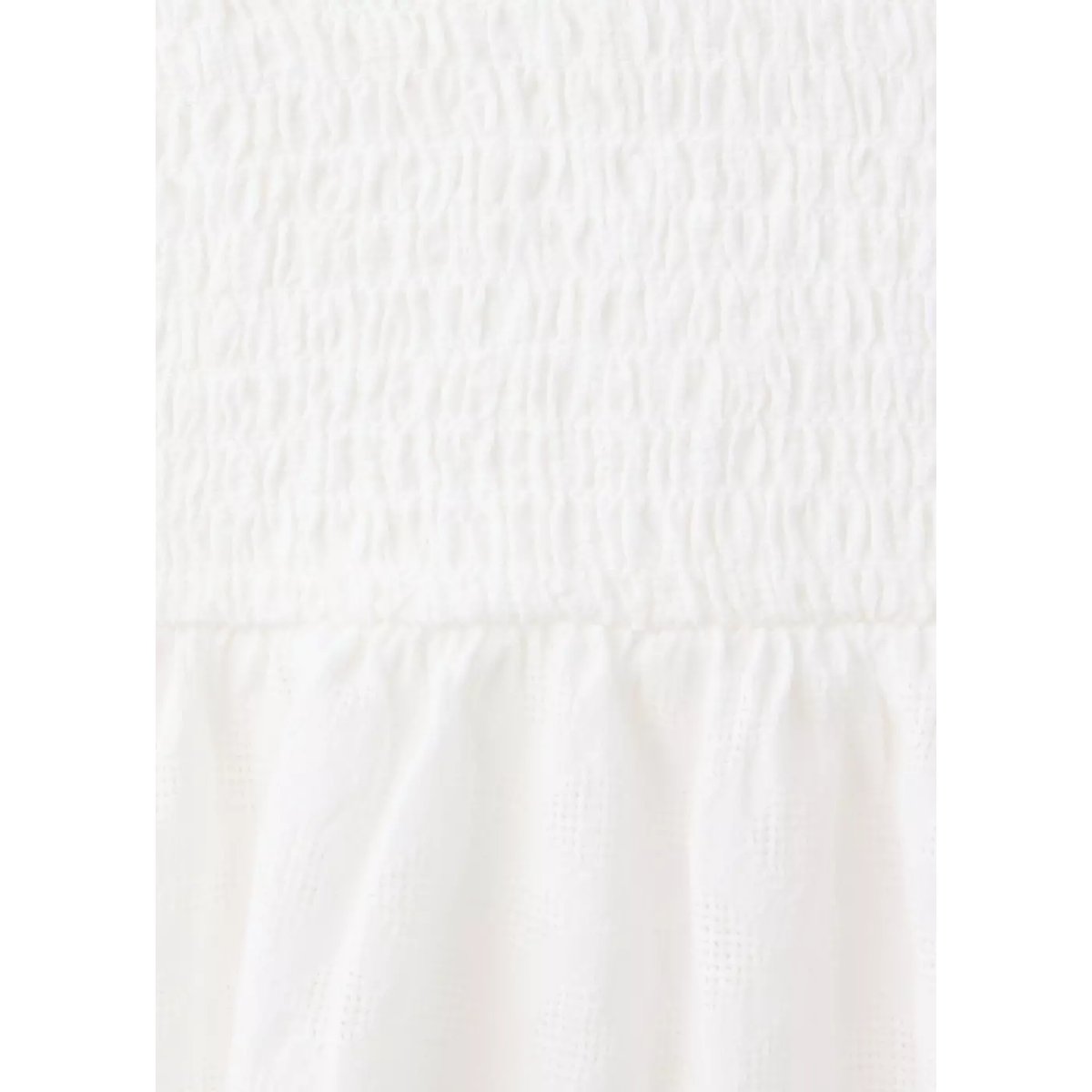 Blouse en coton nid d’abeille blanc cassé, MANGO TEEN