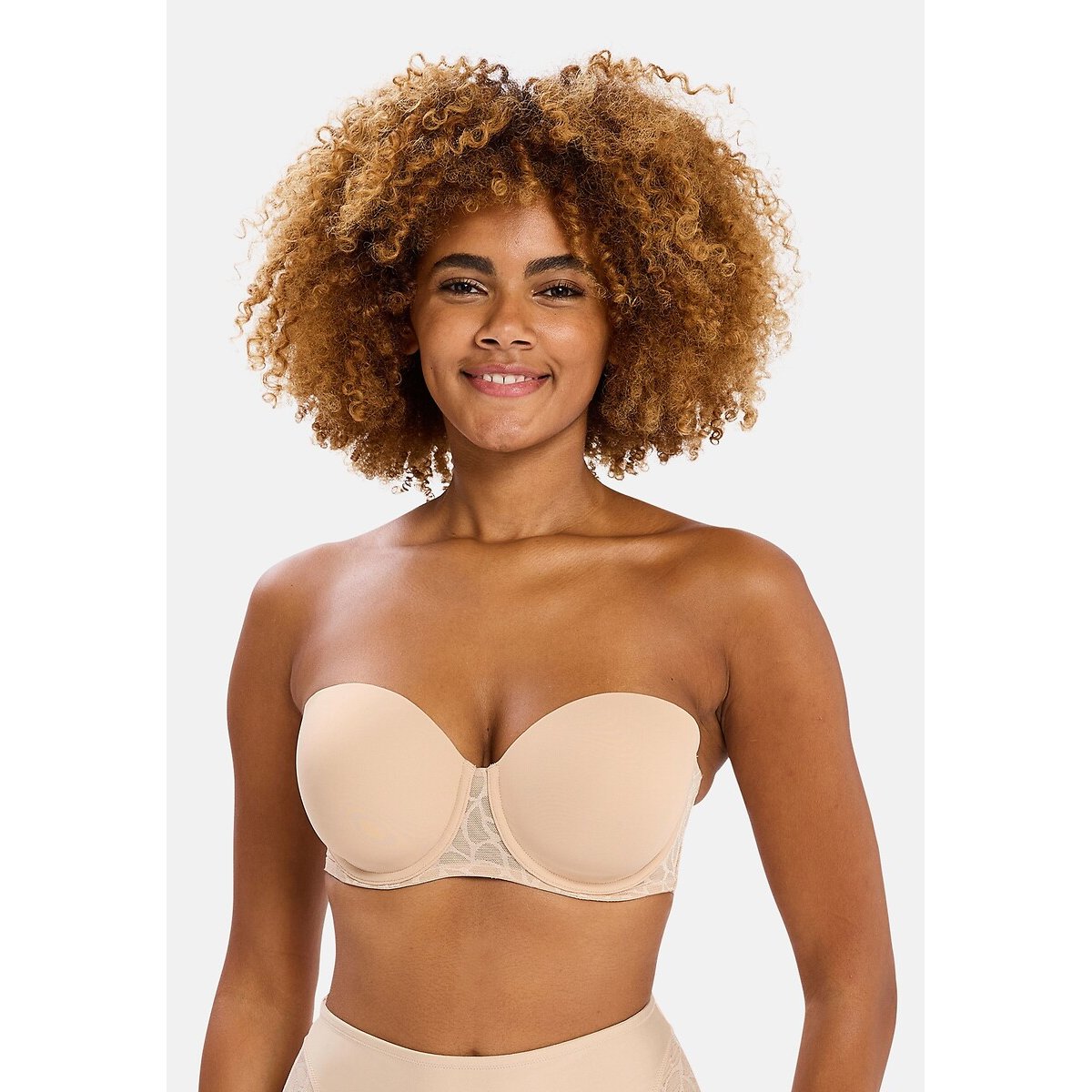 Soutien bandeau PERFECT CURVES blush, SANS COMPLEXE