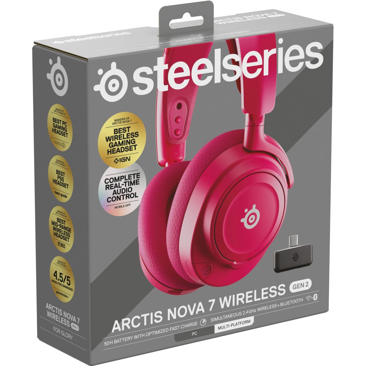 Casque gamer Arctis Nova 7 Gen 2 Magenta couleur unique, STEELSERIES