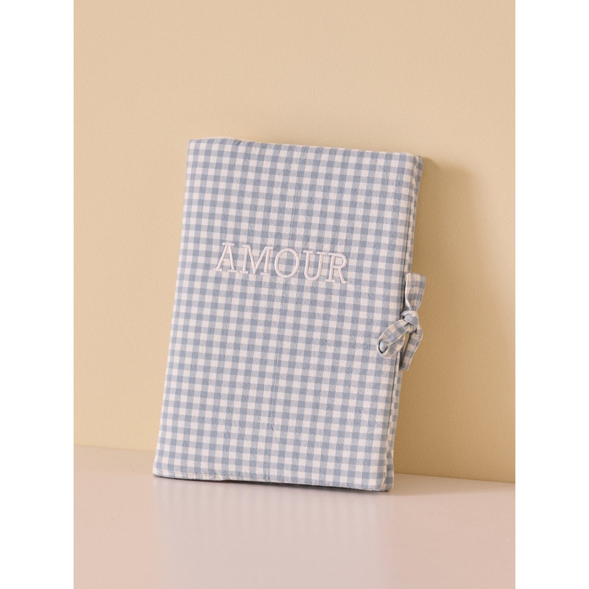 Housse molletonnée pour carnet de santé vichy vert, CYRILLUS
