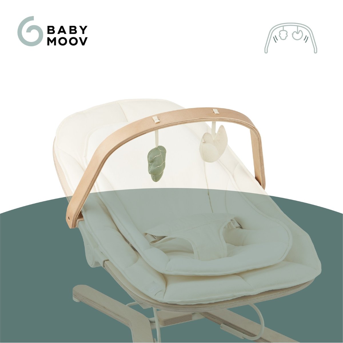 Arche de jeux transat Swoon Flow multicolore, BABYMOOV