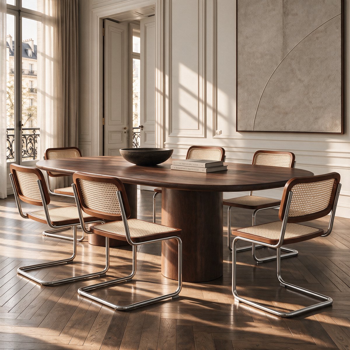 Lot de 2 chaises en rotin BRENT rotin foncé, SIA HOME