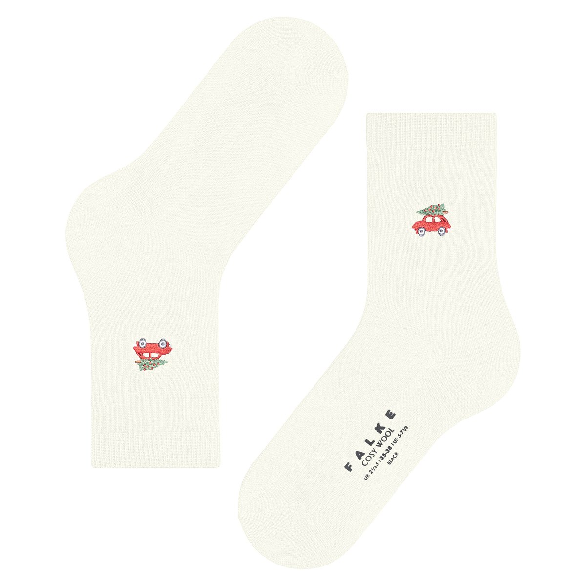 Chaussettes Cosy Wool Star X-Mas blanc, FALKE