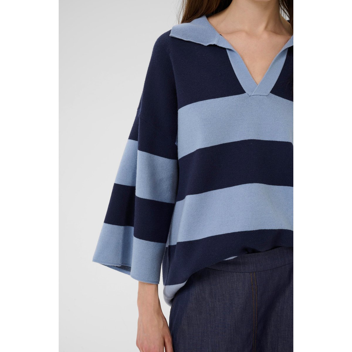 T-shirt à manches courtes bleu ombre blue stripe, KAREN BY SIMONSEN