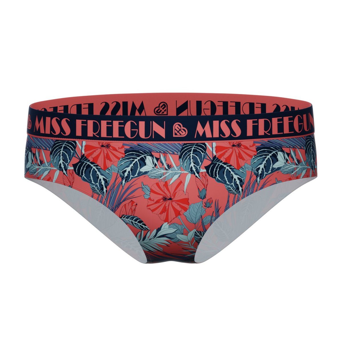 Lot De 3 Culottes Tropical rouge/rose/bleu, FREEGUN