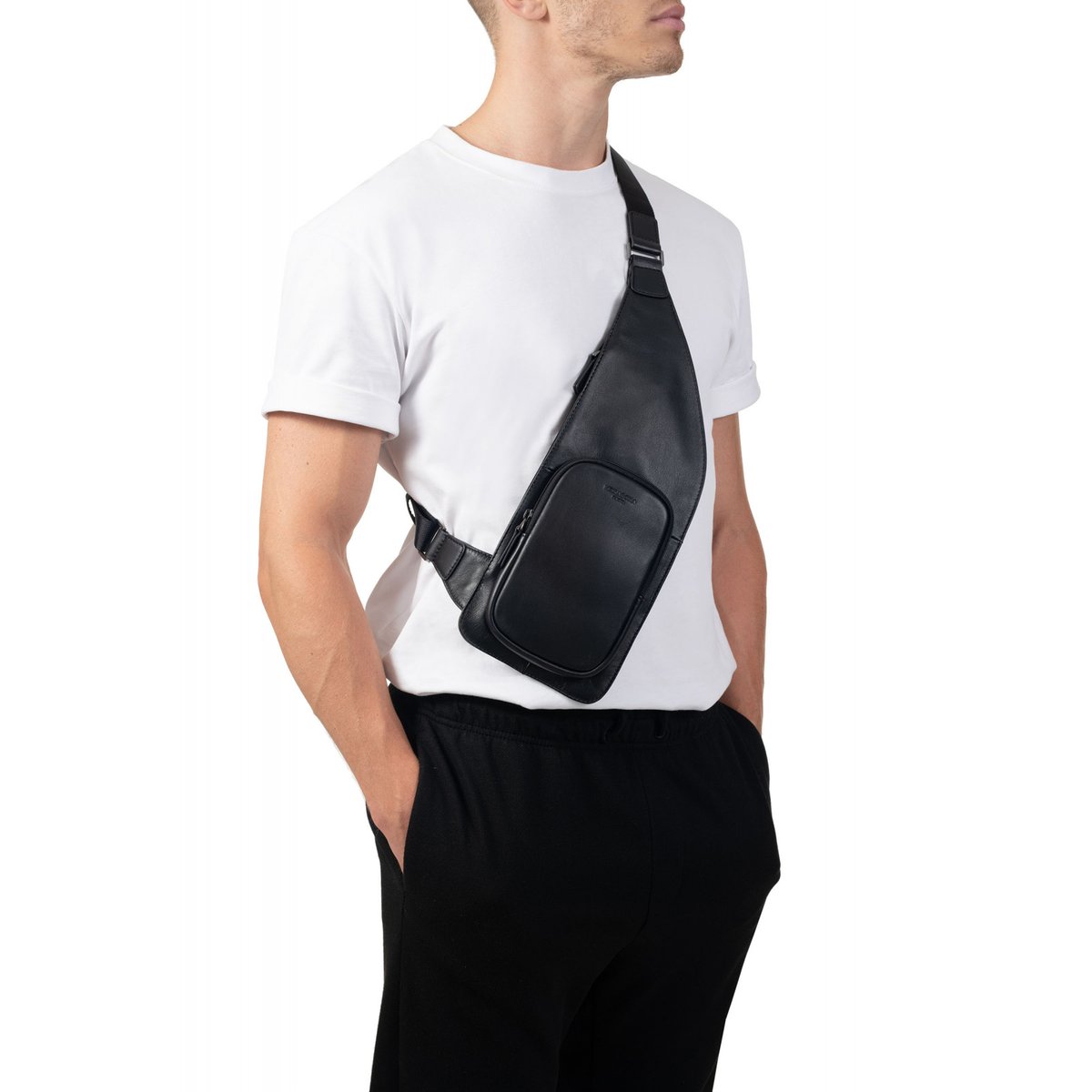 Sac monobretelle SOFT STUDIO noir, HEXAGONA