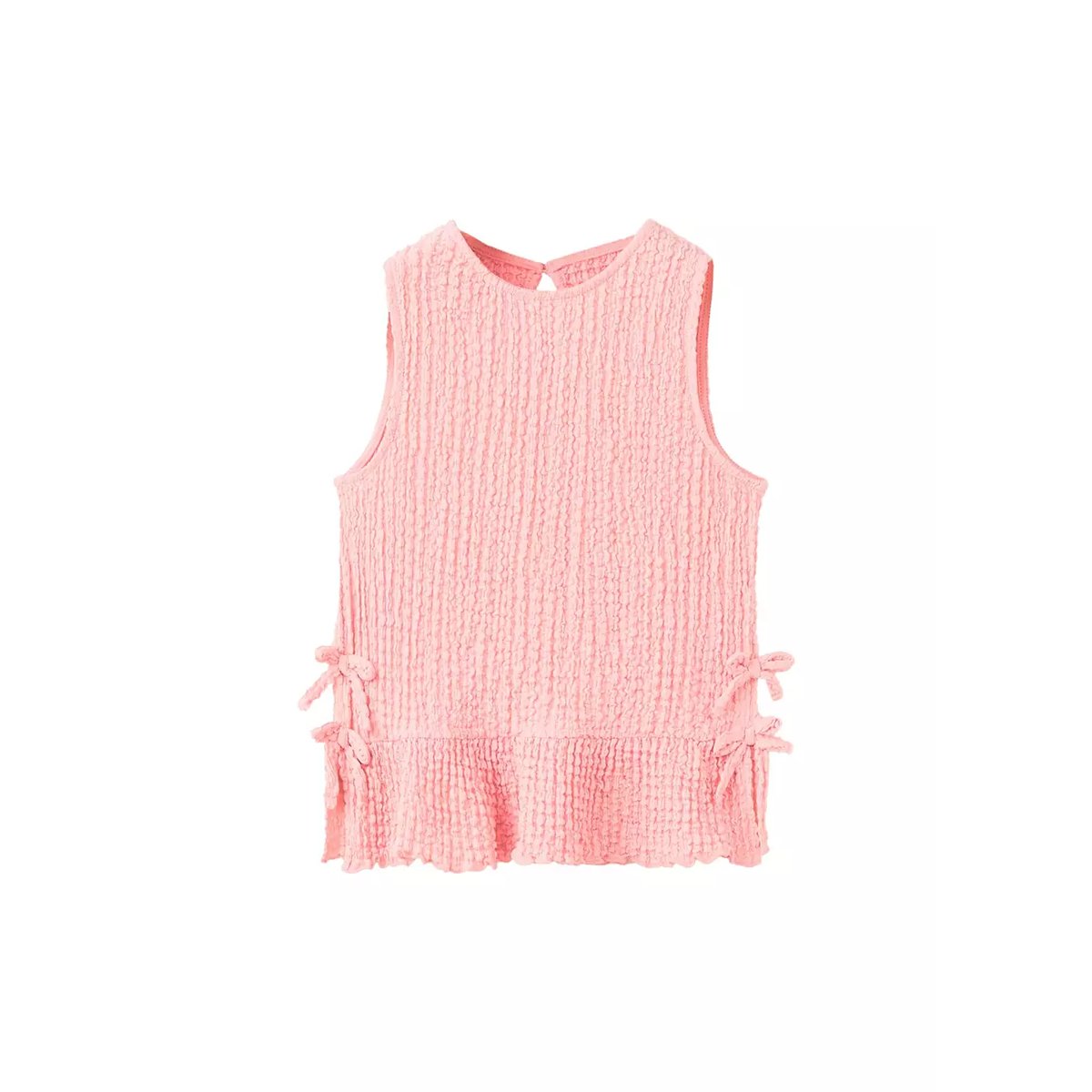 Top froncé nœuds rose, MANGO KIDS