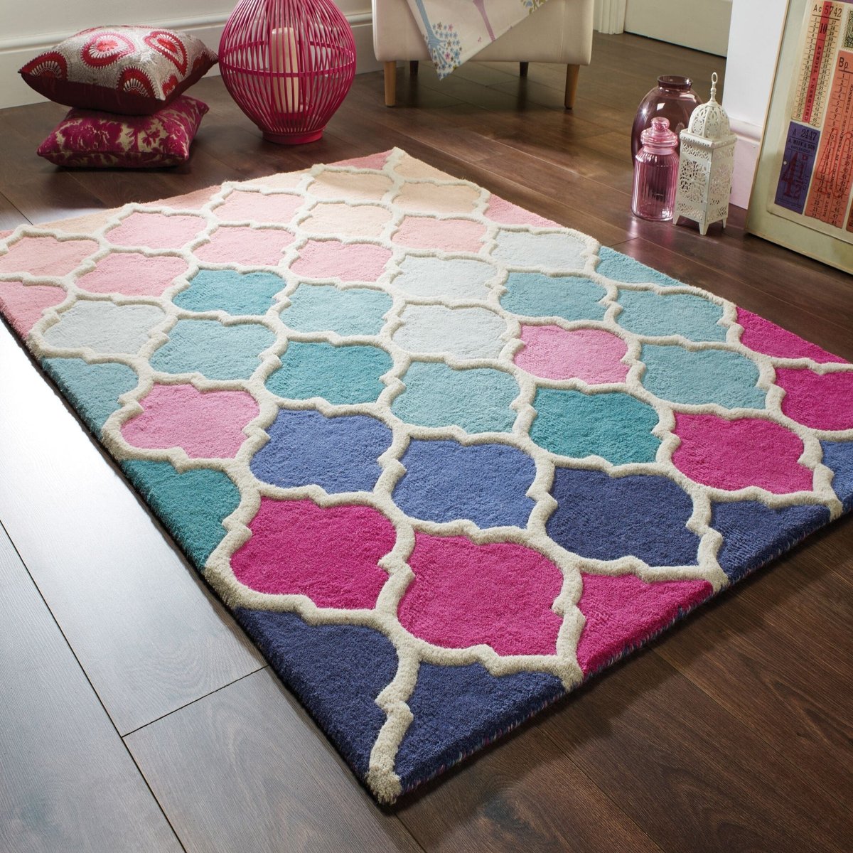 Tapis ROSELLA rose/bleu, FLAIR RUGS