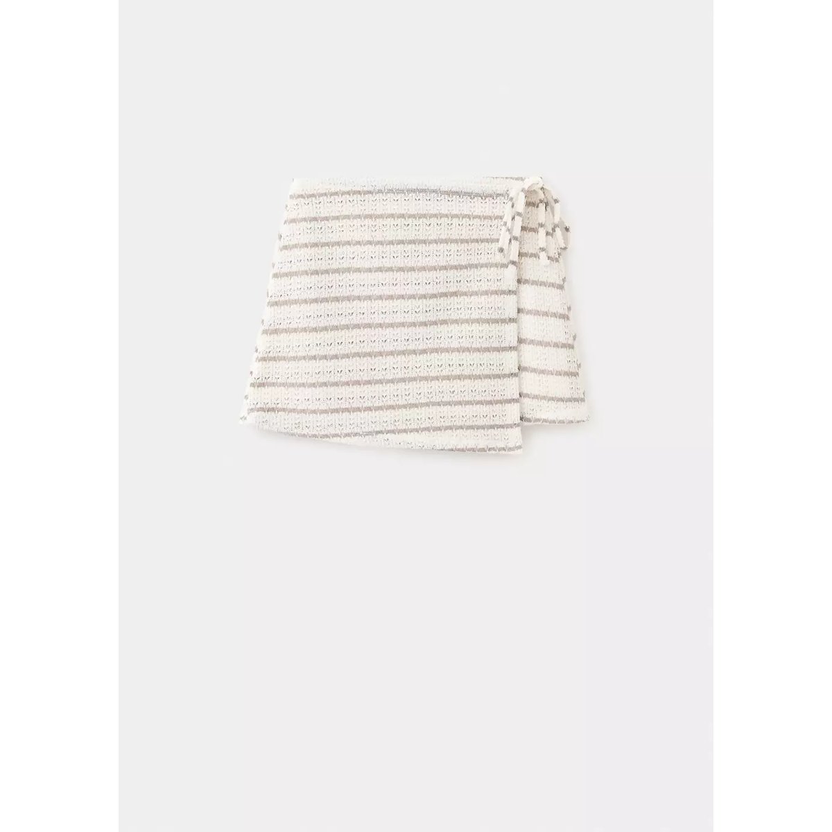 Minijupe crochet nœud écru, MANGO TEEN
