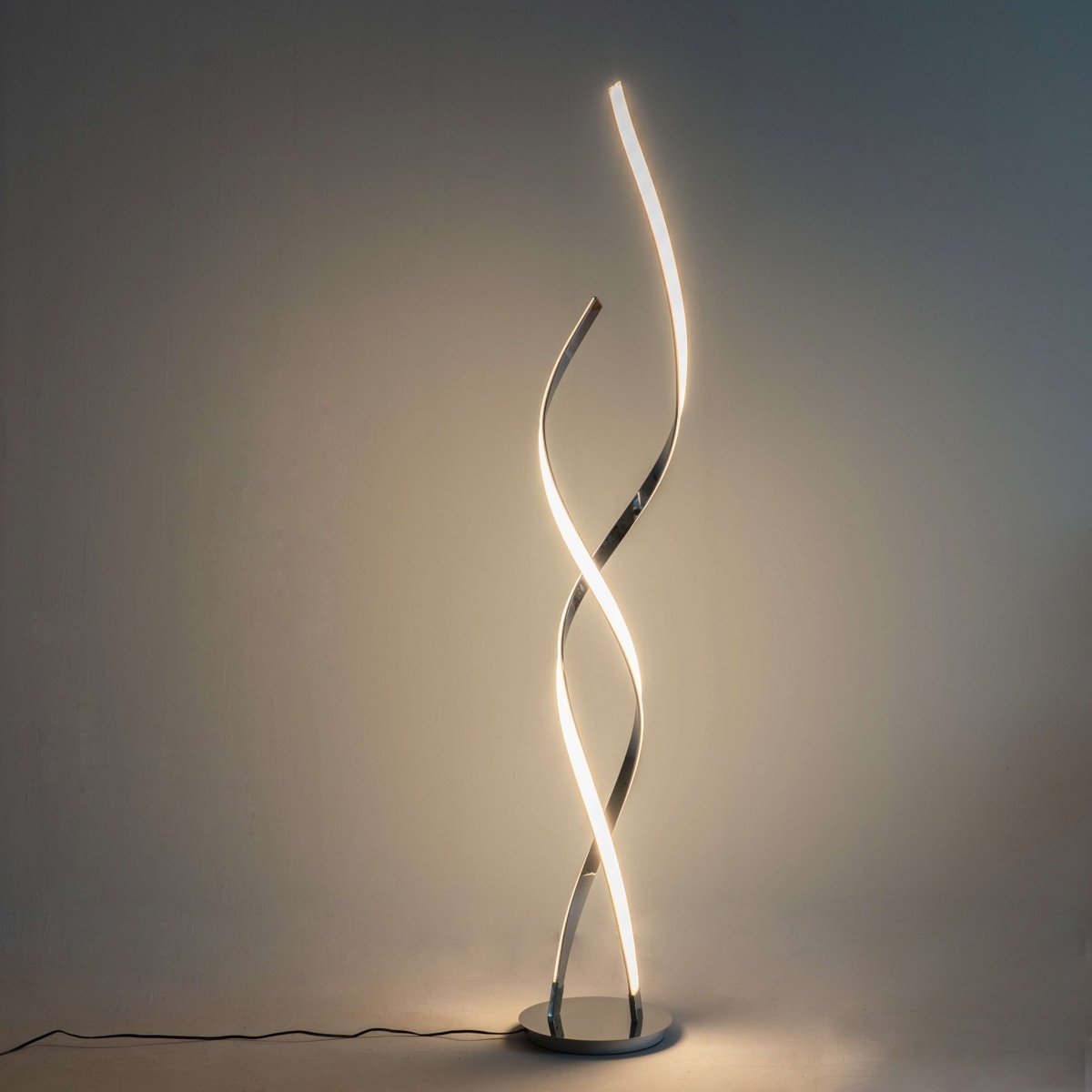Grande lampe LED design - CASCADA argenté / chromé, KOSILUM