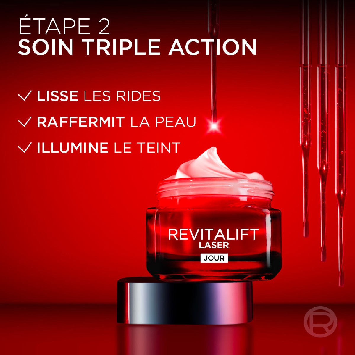 Routine Soin Revitalift Laser Soin Anti-âge 50ml + L'Oréal Paris Revitalift Laser Sérum Correcteur Anti-Âge Tri-Peptides 30ml couleur unique, L'OREAL PARIS