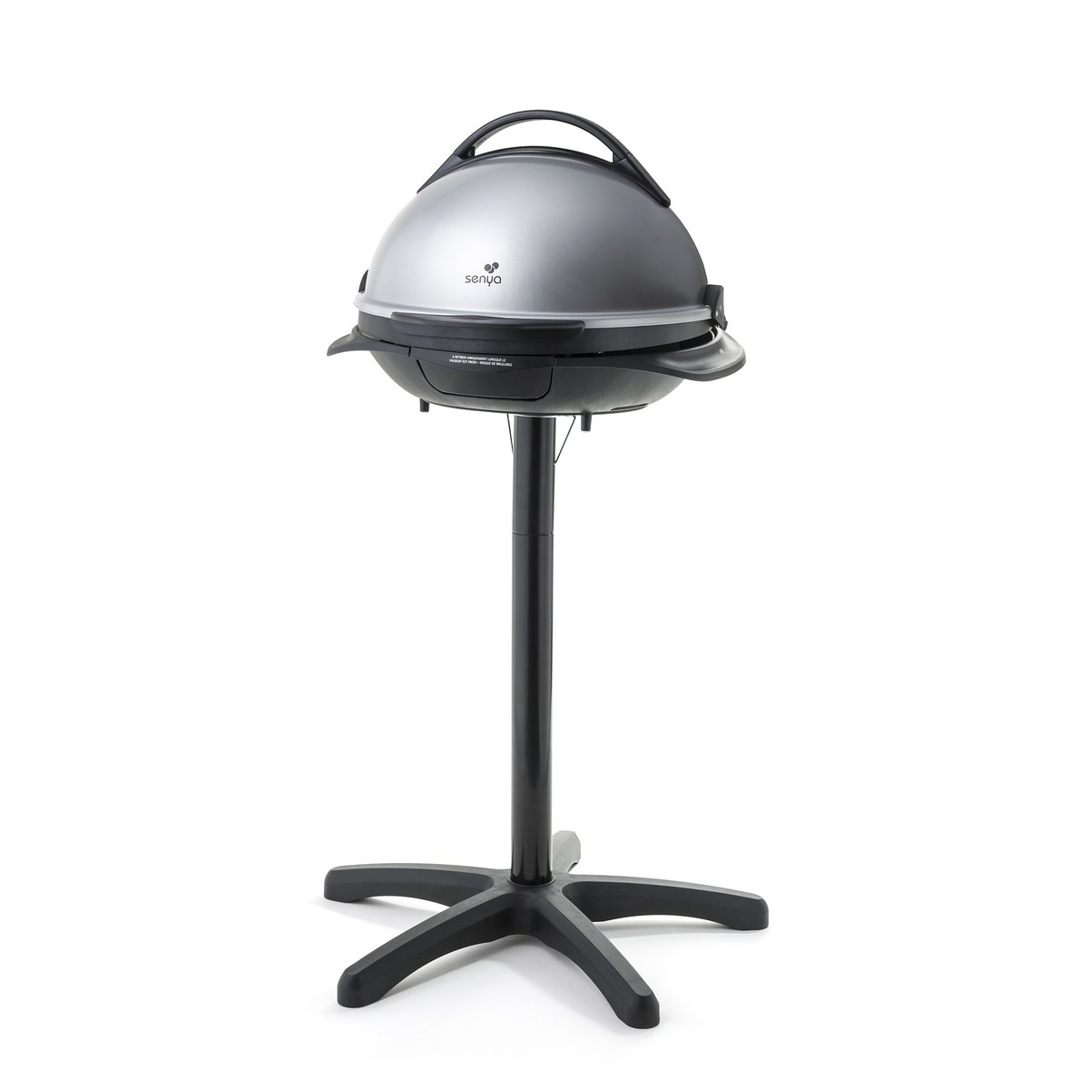 Barbecue électrique 2400W – Format 2-en-1 sur pieds ou de table gris, SENYA