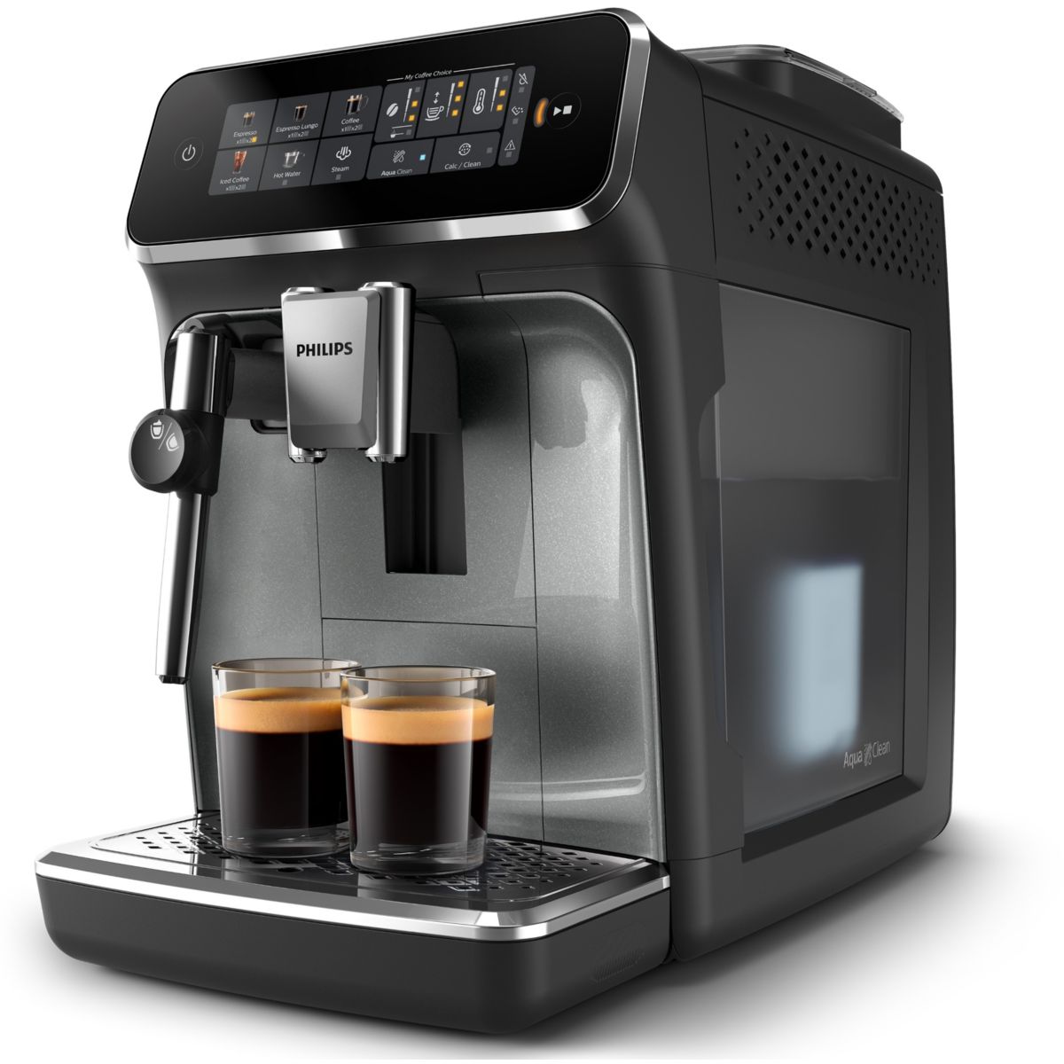 Expresso Broyeur EP3329/70 cafetière à grain série 3300, mousseur à lait, 5 boissons, SilentBrew, Noir mat couleur unique, PHILIPS