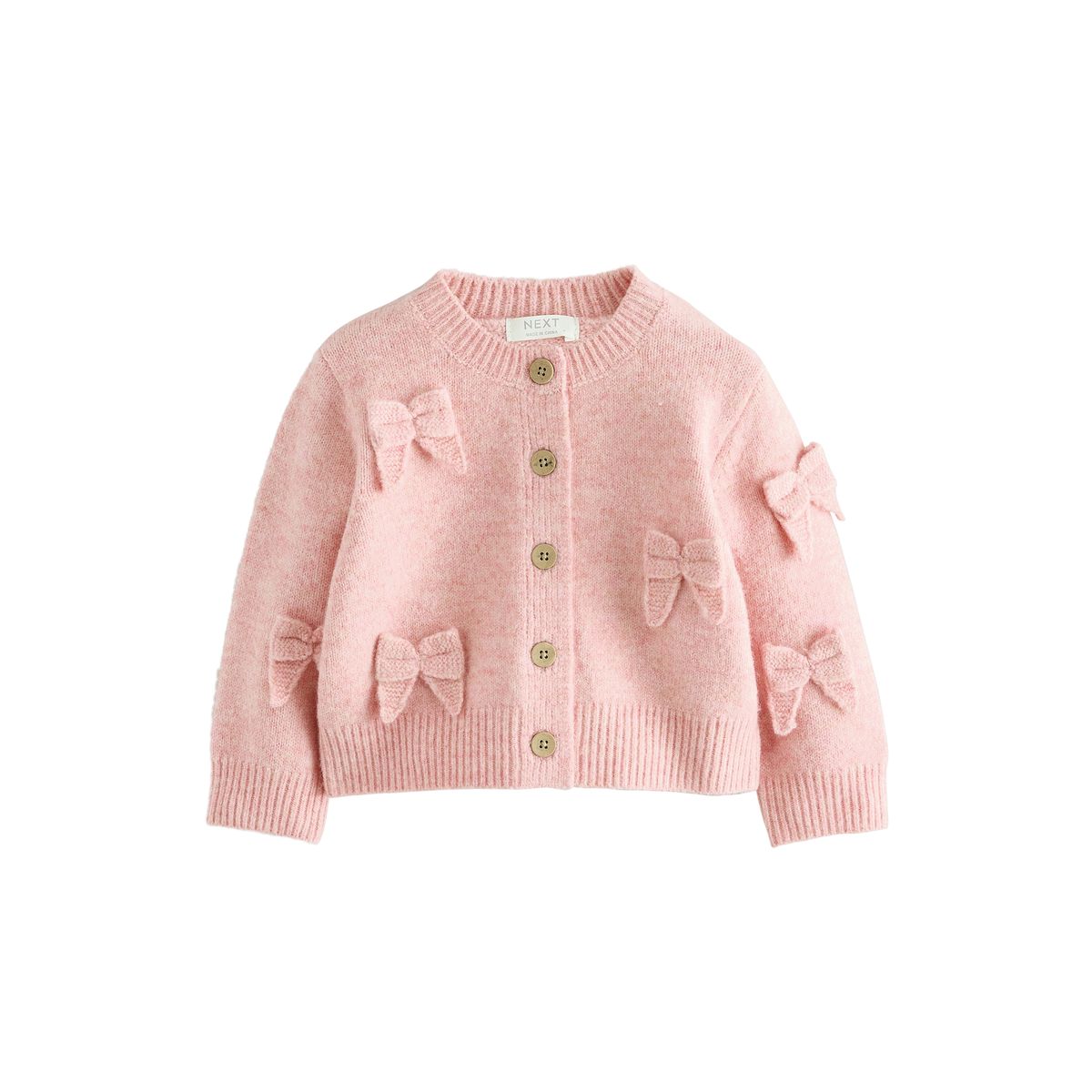 Cardigan brodé à nœud rose, NEXT