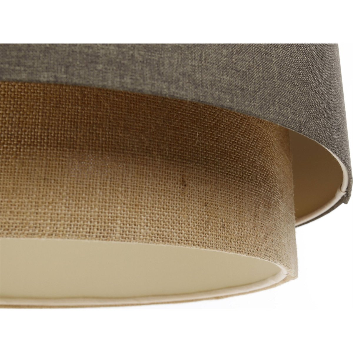 Suspension ronde en tissu style boho Elegant beige crème texturé, BPS KONCEPT