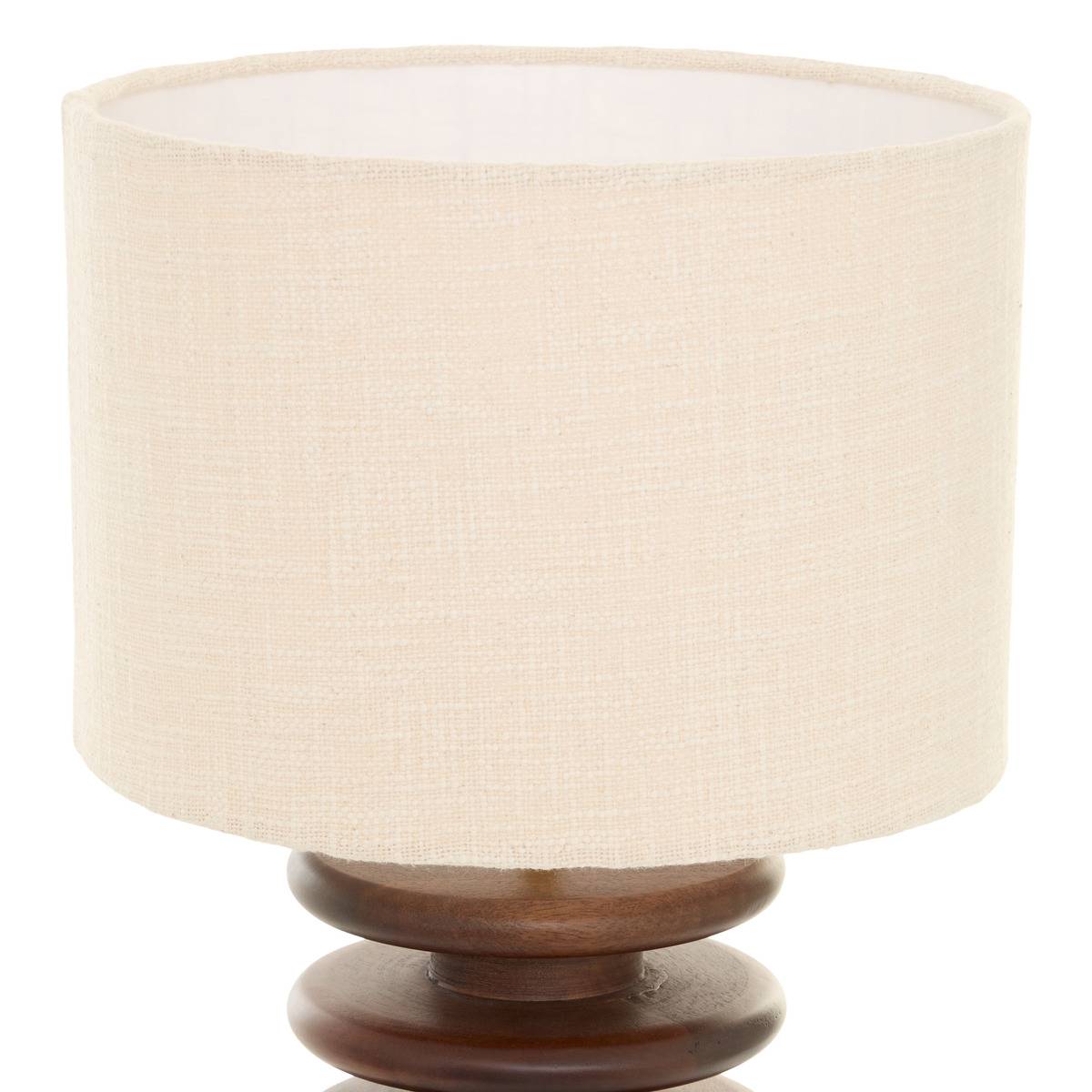 Lampe cylindrique en manguier ROCHI marron, ATMOSPHERA