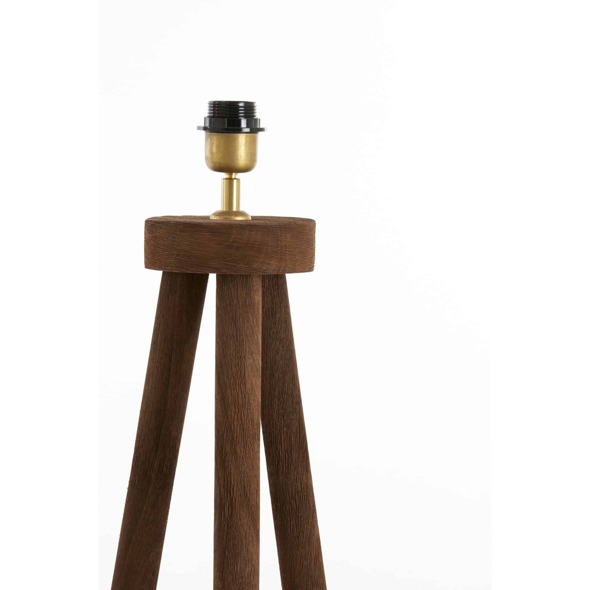 Lampadaire Bois ILIAS brun foncé, LIGHT & LIVING