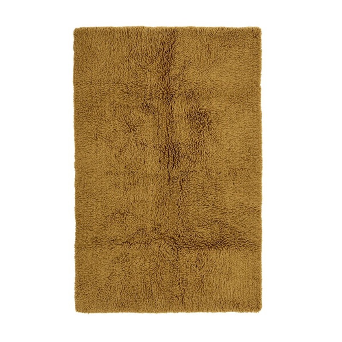 Tapis laine coton tufté rectangulaire jaune moutarde, MADAM STOLTZ