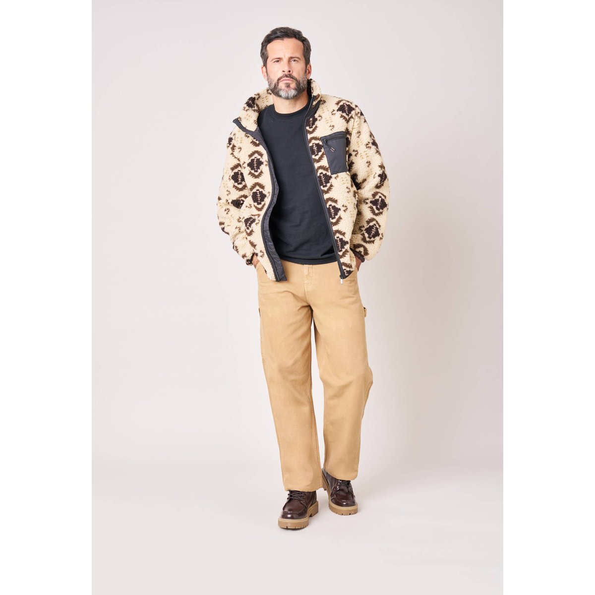 Veste regular homme effet sherpa NORTHFOLK beige, DEELUXE