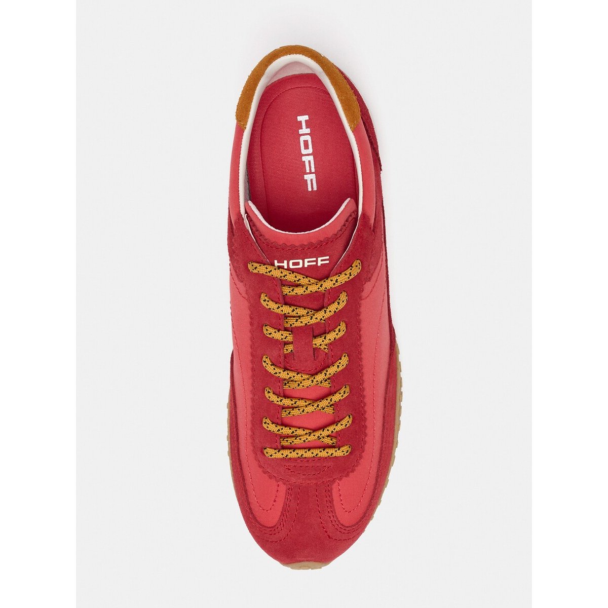 Sneaker aus Leder und Textil Bridge MKII rot, HOFF