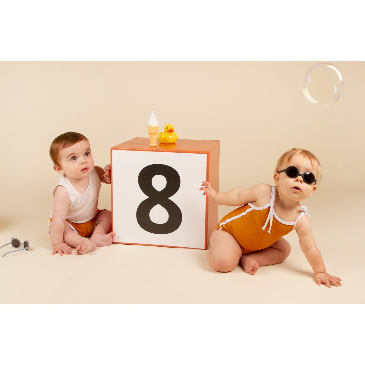 Lunettes de soleil enfant Diabola noir, KI ET LA