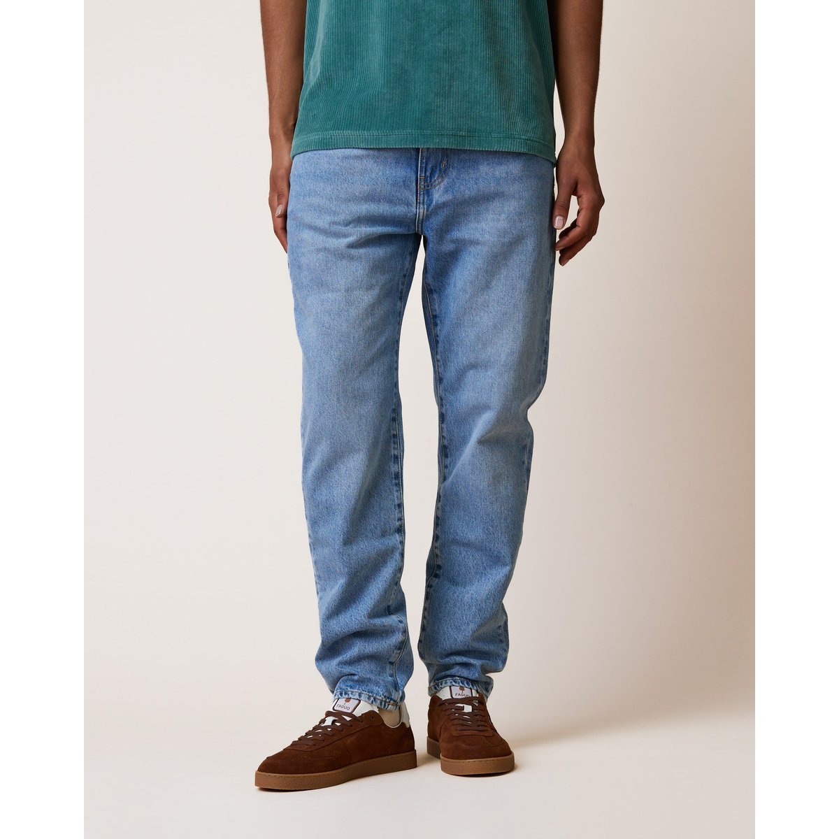 Jean denim clair délavé denim clair, FAGUO
